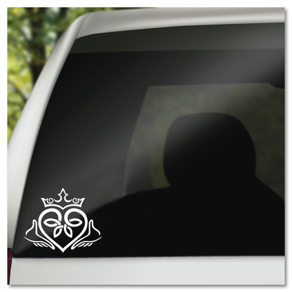 Ierse Claddagh Vinyl Decal Plakker