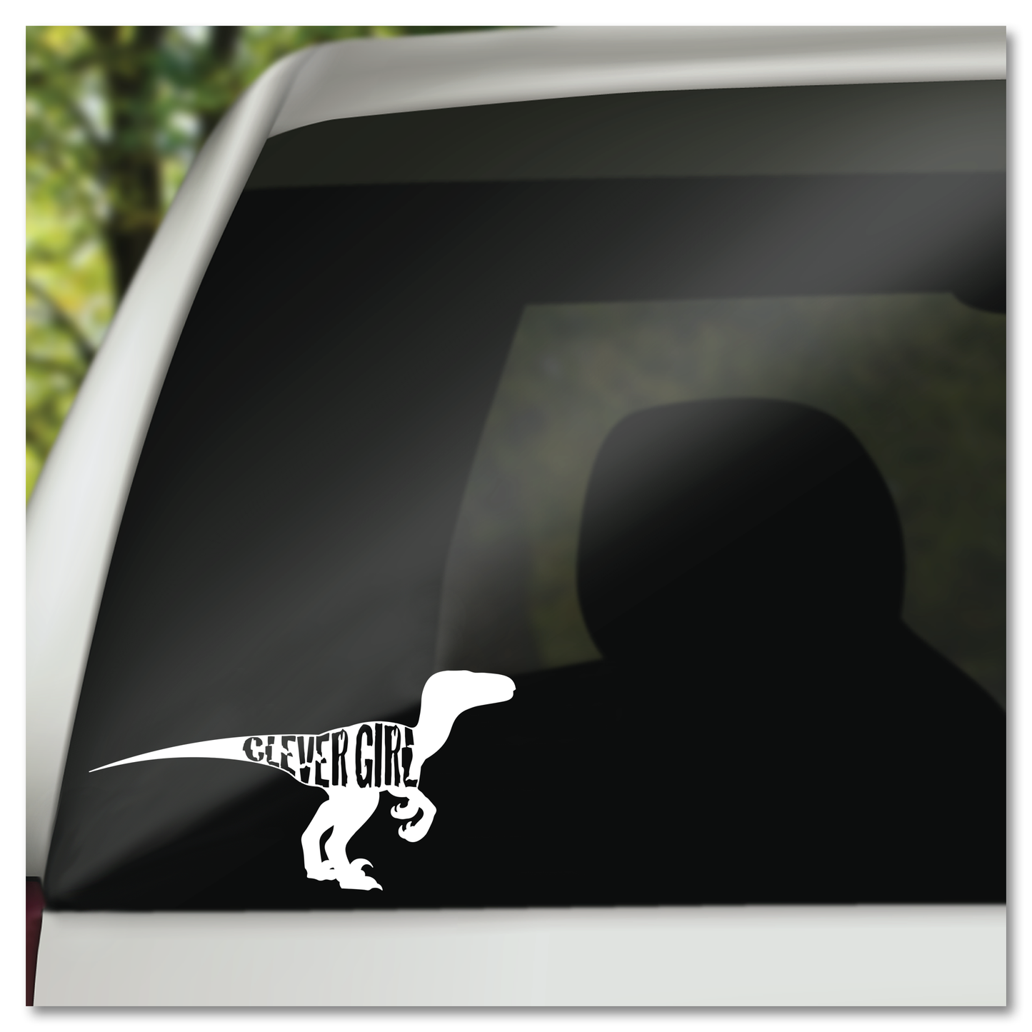 Jurassic Park Clever Girl Velociraptor Vinyl Decal Sticker