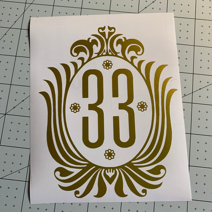 Disney Club 33 Vinyl Decal Plakker