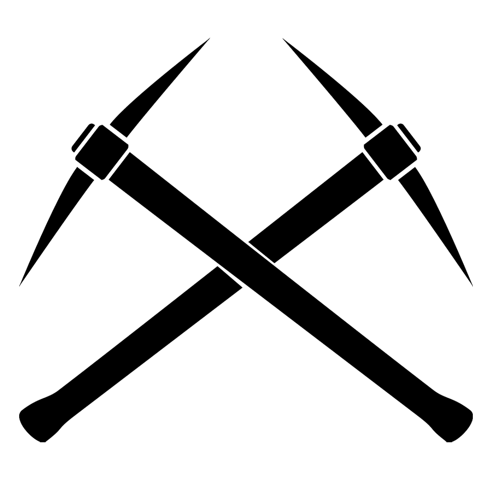 Crossed Pick Axes Vinyl Decal Sticker