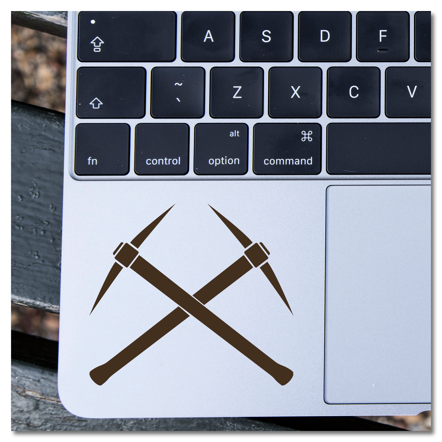 Crossed Pick Axes Vinyl Decal Sticker