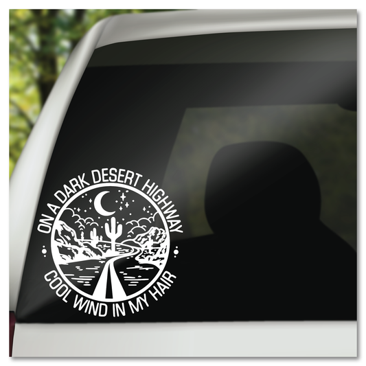 Eagles Dark Desert Highway Hotel California Vinyl Decal Sticker