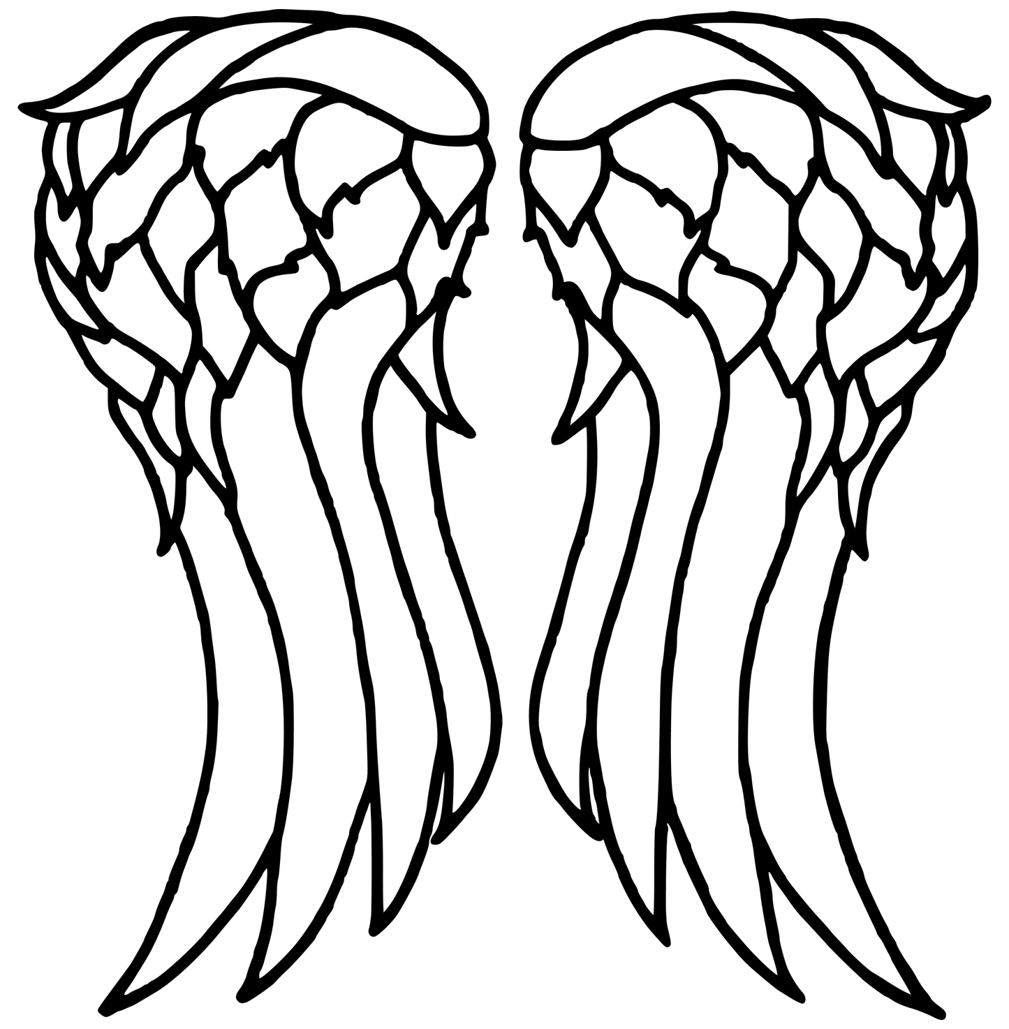 The Walking Dead Daryl Dixon Wings Vinyl Decal Sticker