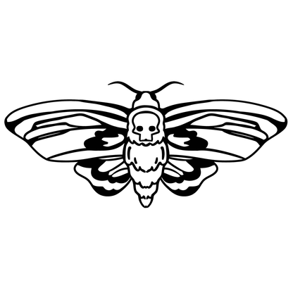 Deaths Head Moth Vinyl Decal Sticker