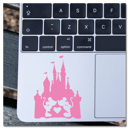 Mickey Minnie Kiss in Disney Castle Vinyl Decal Sticker