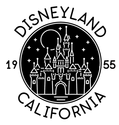 Disneyland CA 1955 Vinyl Decal Sticker