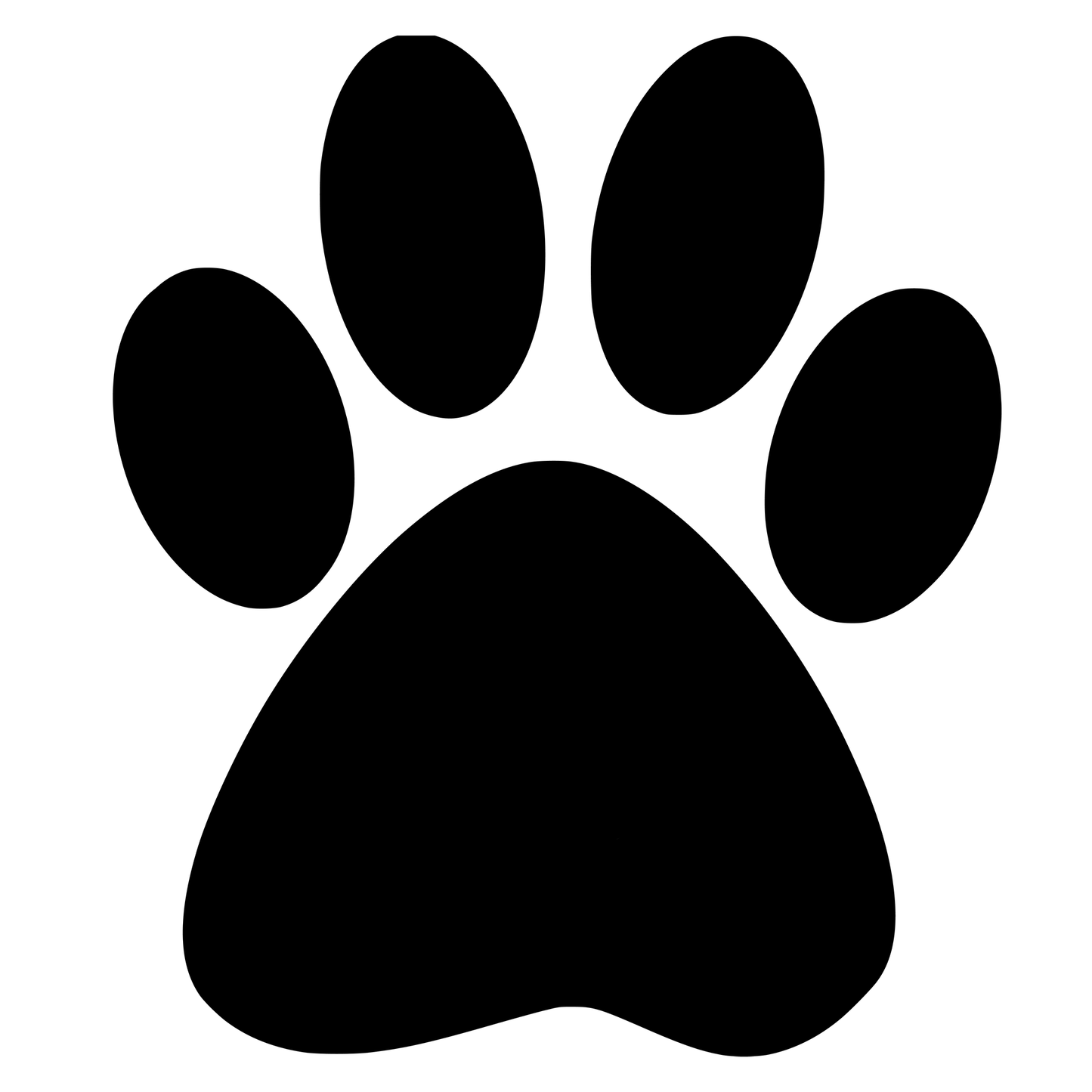 Customizable Puppy Paw Print Vinyl Decal Sticker