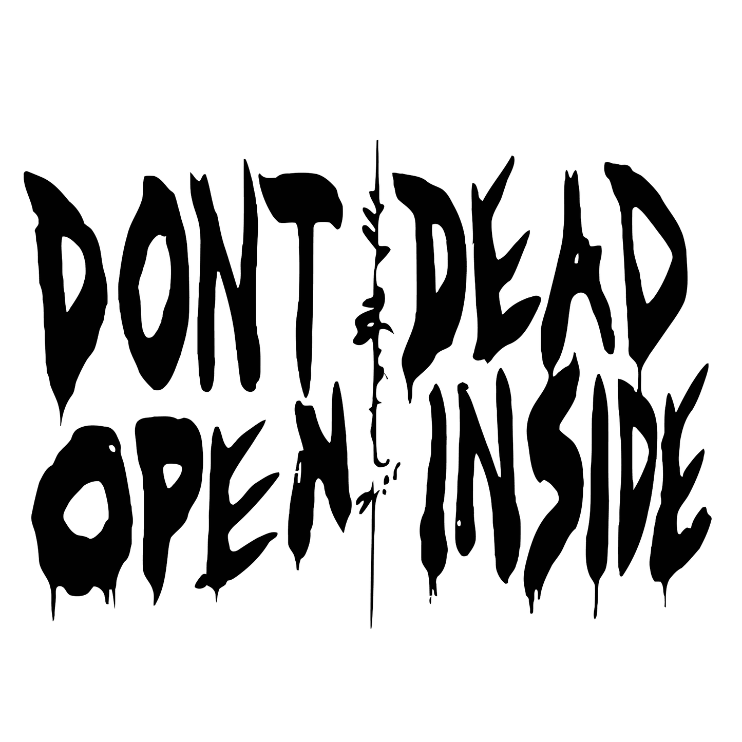 Die Walking Dead Don't Open Dead Inside Vinyl Decal Sticker