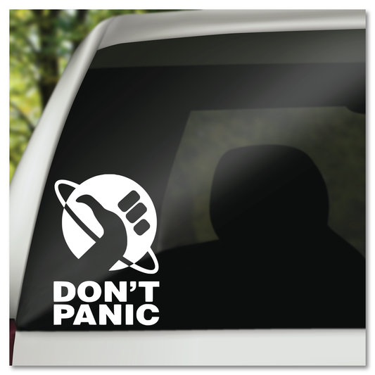 Hitchhiker's Guide to The Galaxy Don't Panic Vinyl Decal Sticker