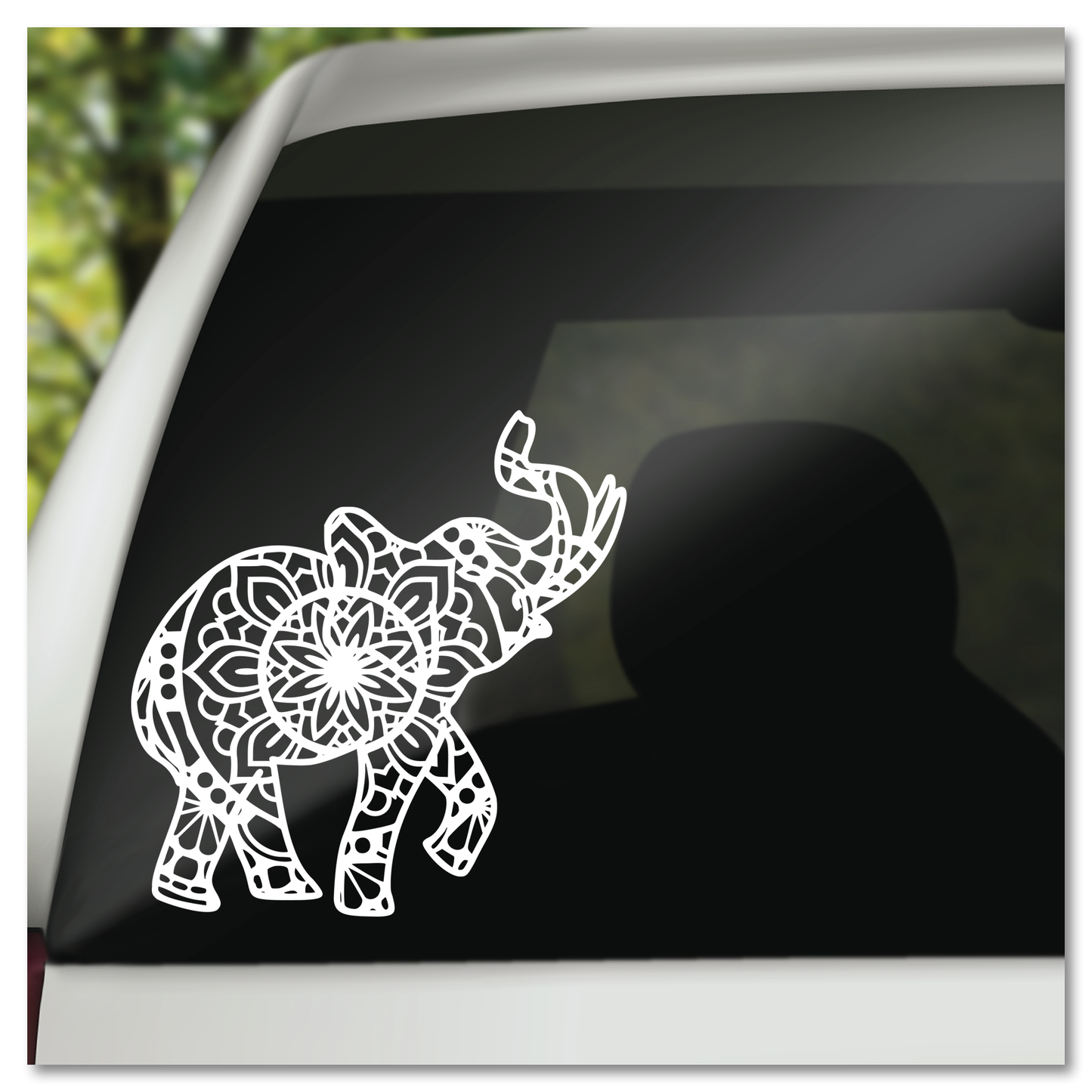 Olifant Mandala Vinyl Decal Plakker