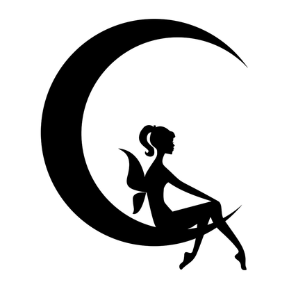 Crescent Moon Fairy Vinyl Decal Sticker