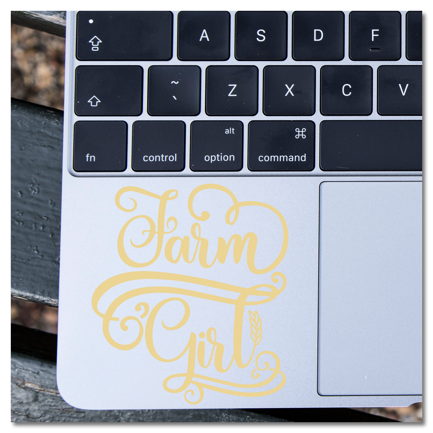 Farm Girl with Wheat Vinyl Decal Sticker