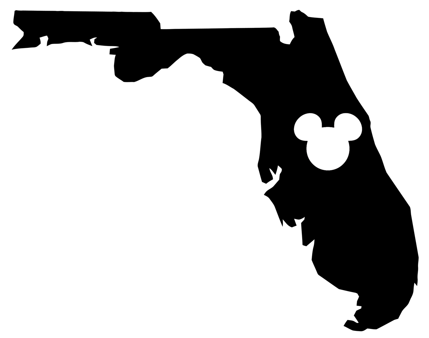 Disney World Location Florida Mickey Mouse Vinyl Decal Sticker