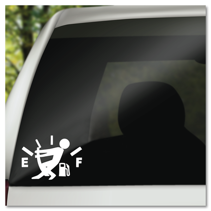 Empty Gas Tank Male Vinyl Decal Sticker