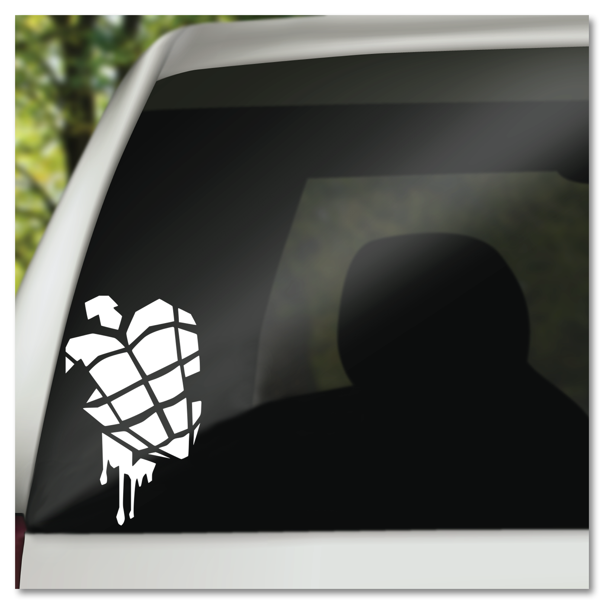 Green Day Heart Grenade Vinyl Decal Sticker – Pink Pineapple Works