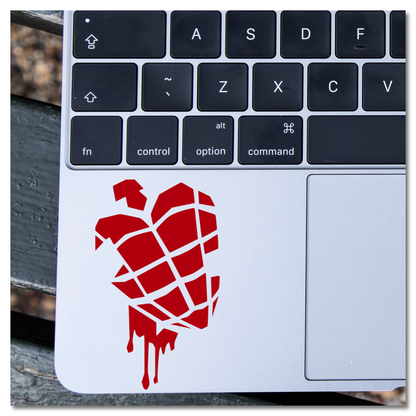 Green Day Heart Grenade Vinyl Decal Sticker