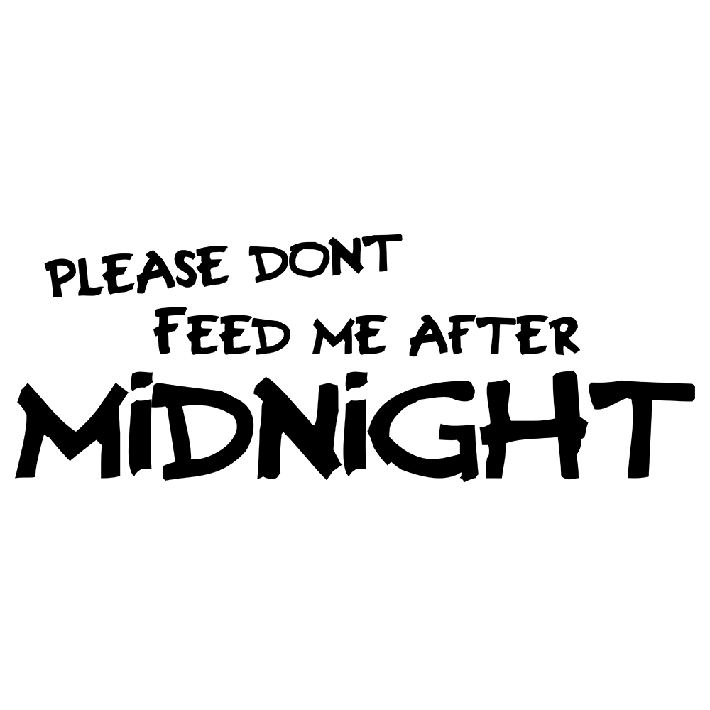 Gremlins Please Don't Feed Me After Midnight Vinyl Decal Sticker