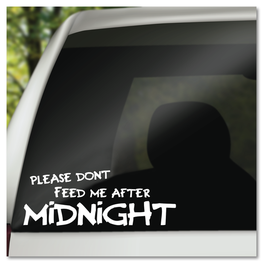 Gremlins Please Don't Feed Me After Midnight Vinyl Decal Sticker