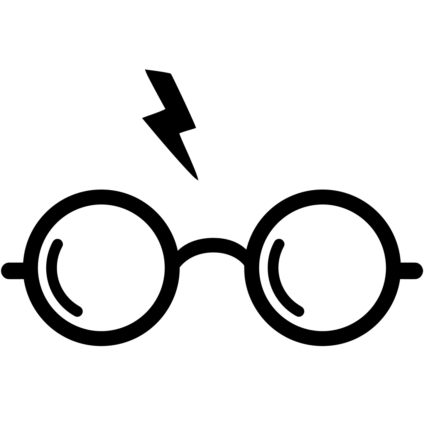 Harry Potter Glasses & Scar Vinyl Decal Sticker