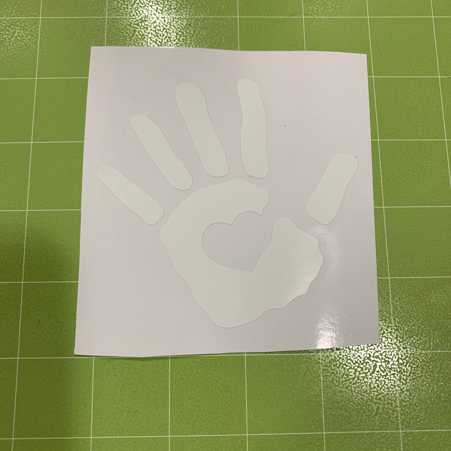 Heart Handprint Vinyl Decal Sticker