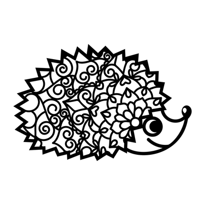 Hedgehog Mandala Vinyl Decal Sticker