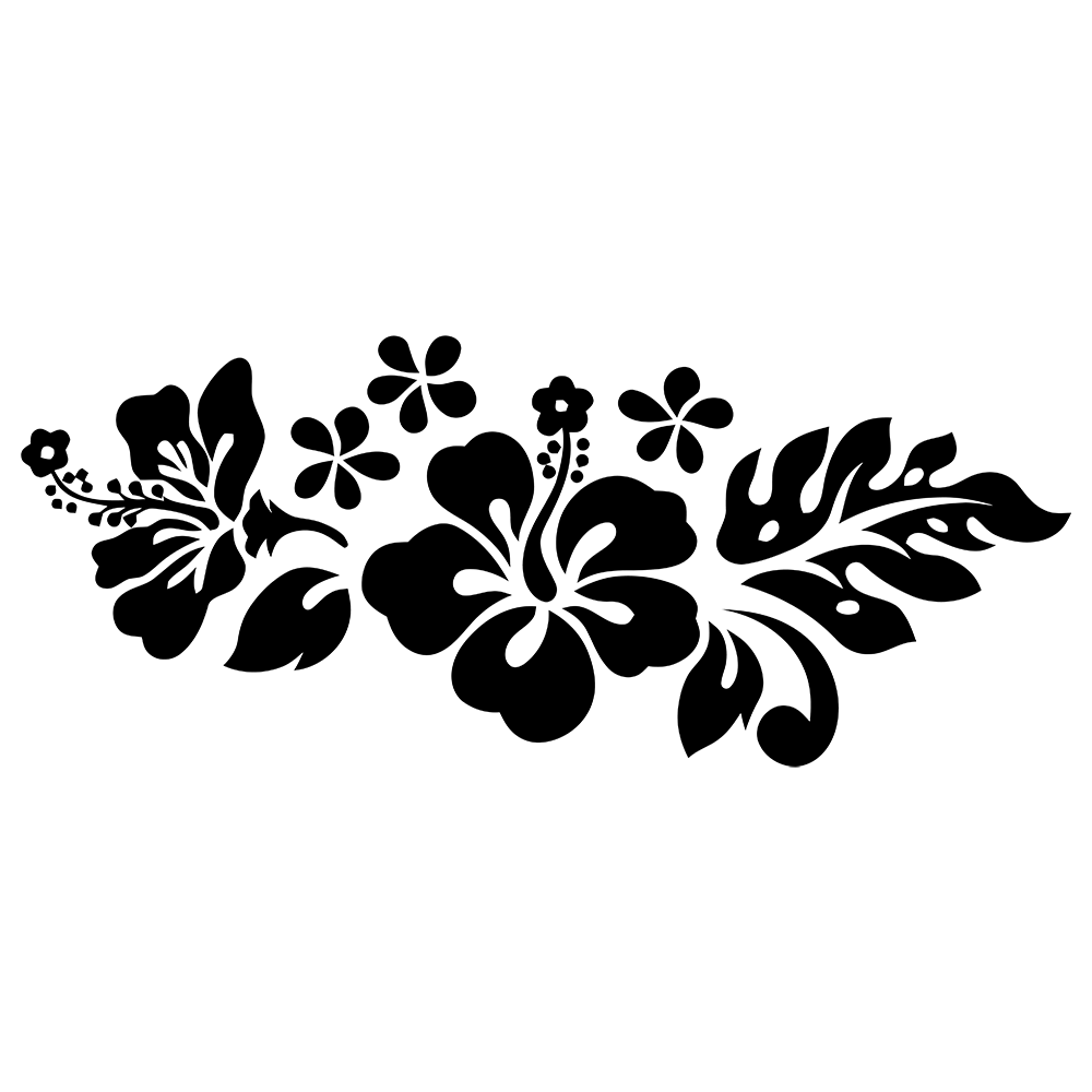 Hibiscus Tropical Swag Vinyl Decal Sticker