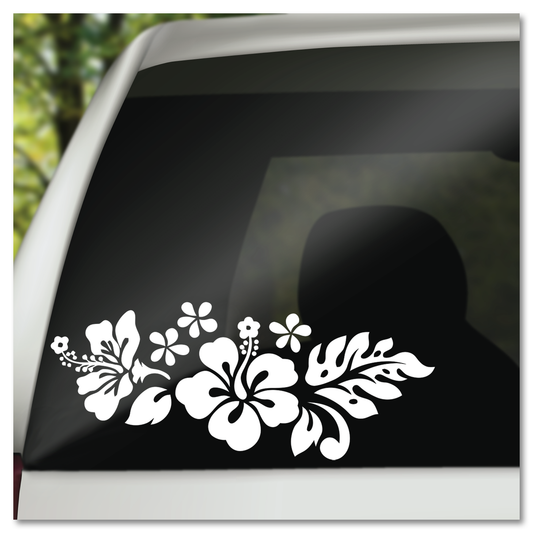 Hibiscus Tropical Swag Vinyl Decal Sticker