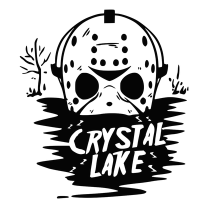 Jason Mask Crystal Lake Friday The 13th Vinyl Decal Sticker