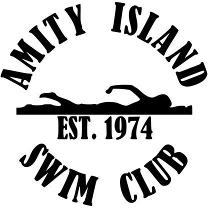 Amity Island Swim Club JAWS Vinyl Decal Sticker