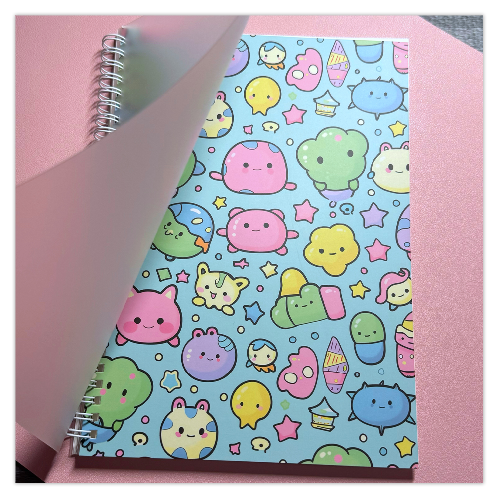 Kawaii Cuties Groot Herbruikbare Plakkerboek - 3 GRATIS PLAKKERS ingesluit!