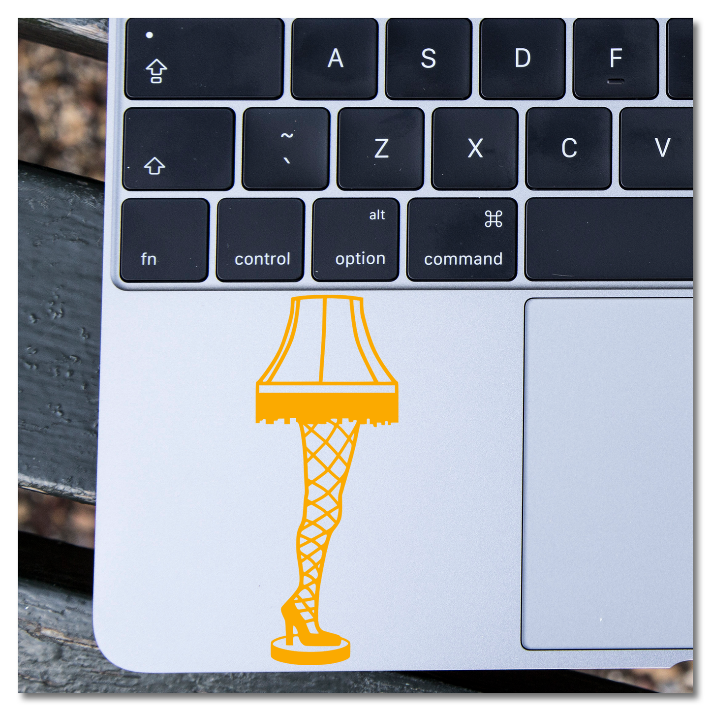 Kersverhaal Beenlamp Vinyl Decal Plakker