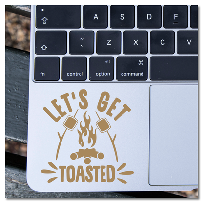 Let's Get Toasted Marshmallows Camping Vinyl Decal Sticker