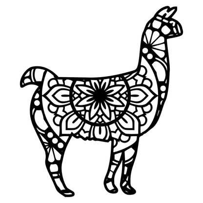 Llama Mandala Vinyl Decal Sticker