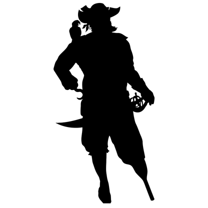 Pirate Long John Silver Vinyl Decal Sticker