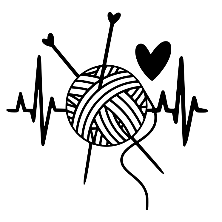 Love Knitting Vinyl Decal Sticker