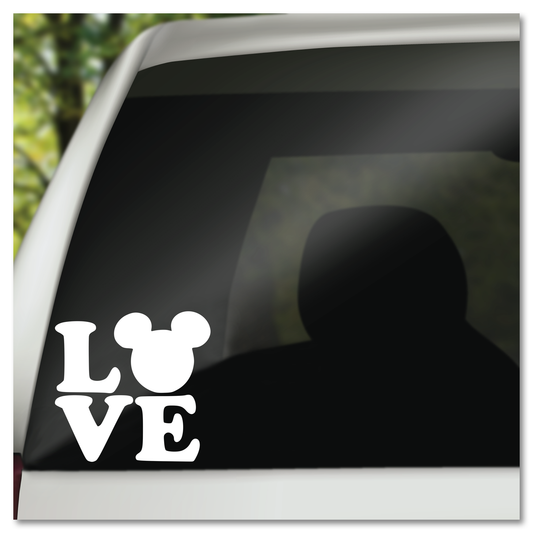 LOVE Mickey Mouse Icon Hidden Mickey Vinyl Decal Sticker