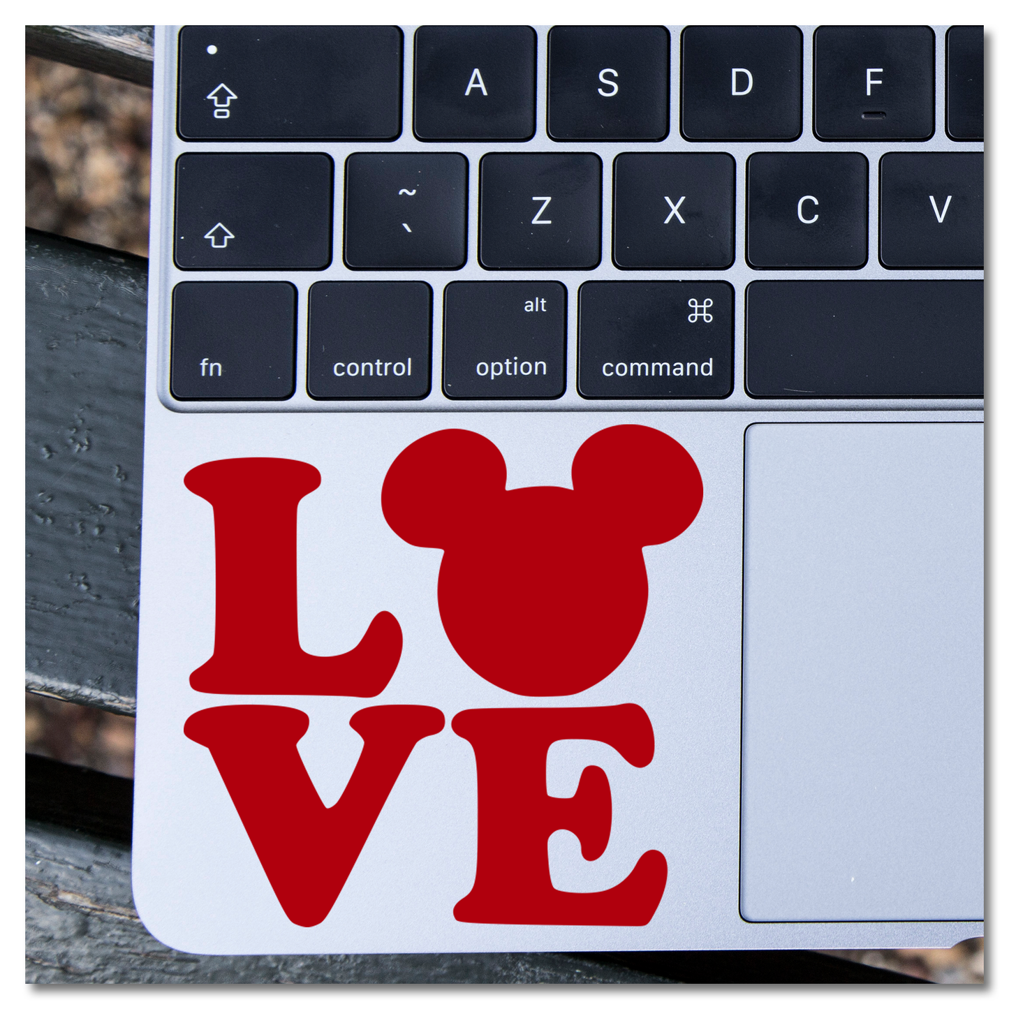 LOVE Mickey Mouse Icon Hidden Mickey Vinyl Decal Sticker