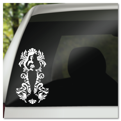 Victoriaanse Meermin Vinyl Decal Plakker