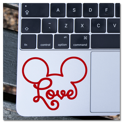 Mickey Mouse Ears Love Vinyl Decal Sticker
