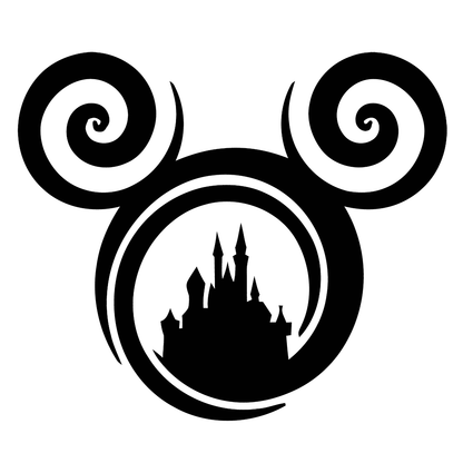 Hidden Mickey Icon Castle Vinyl Decal Sticker