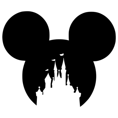 Hidden Mickey Icon Castle Vinyl Decal Sticker