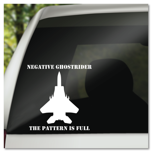Negative Ghost Rider The Pattern Is Full Top Gun Vinyl Decal Sticker
