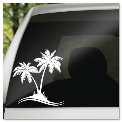 Palm Trees & Waves Vinyl Decal Sticker