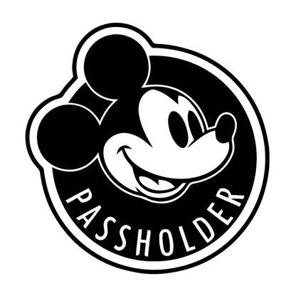 Disney Passholder Mickey Mouse Vinyl Decal Sticker