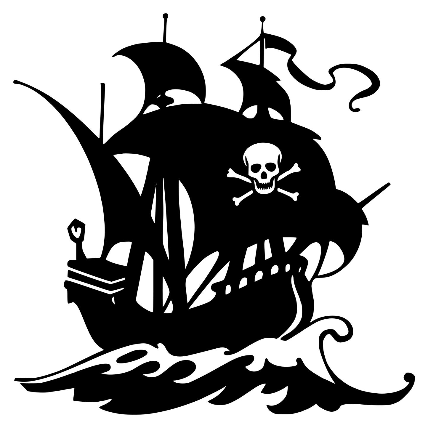 Pirate Ship Vinyl Decal Sticker