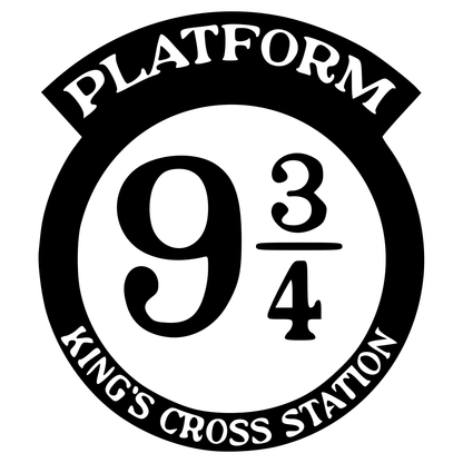Platform 9 3/4 Harry Potter Vinyl Decal Sticker