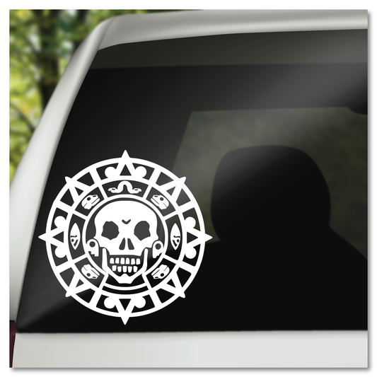 Pirates of The Caribbean Aztec Gold Coin Vinyl Decal Sticker