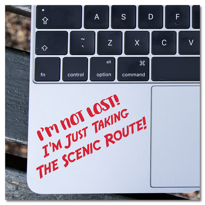 I'm Not Lost I'm Just Taking The Scenic Route Vinyl Decal Sticker