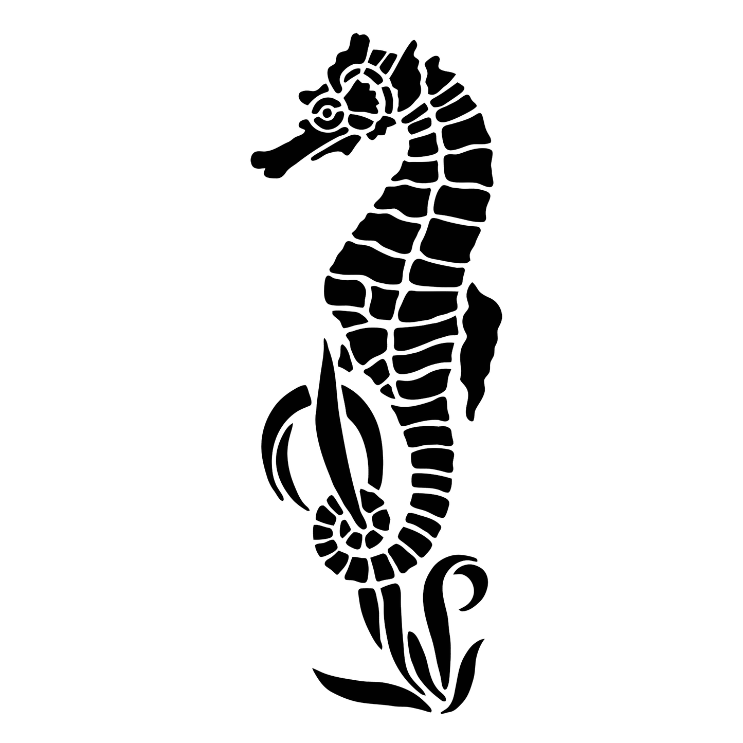 Seahorse Holding Seaweed Vinyl Decal Sticker