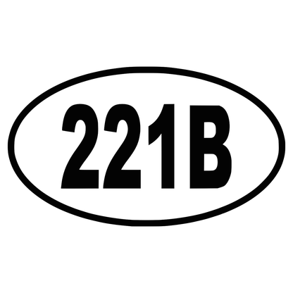 Sherlock 221B Vinyl Decal Sticker